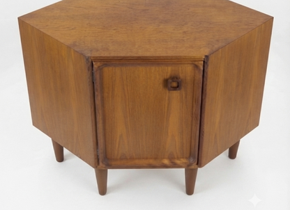 Parker corner teak square handle unit cigar legs retro