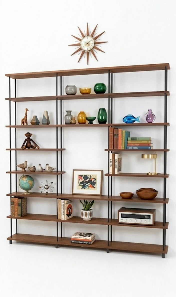 Mid Century 1960s Laranda shelf storage unit decor open display mcm retro