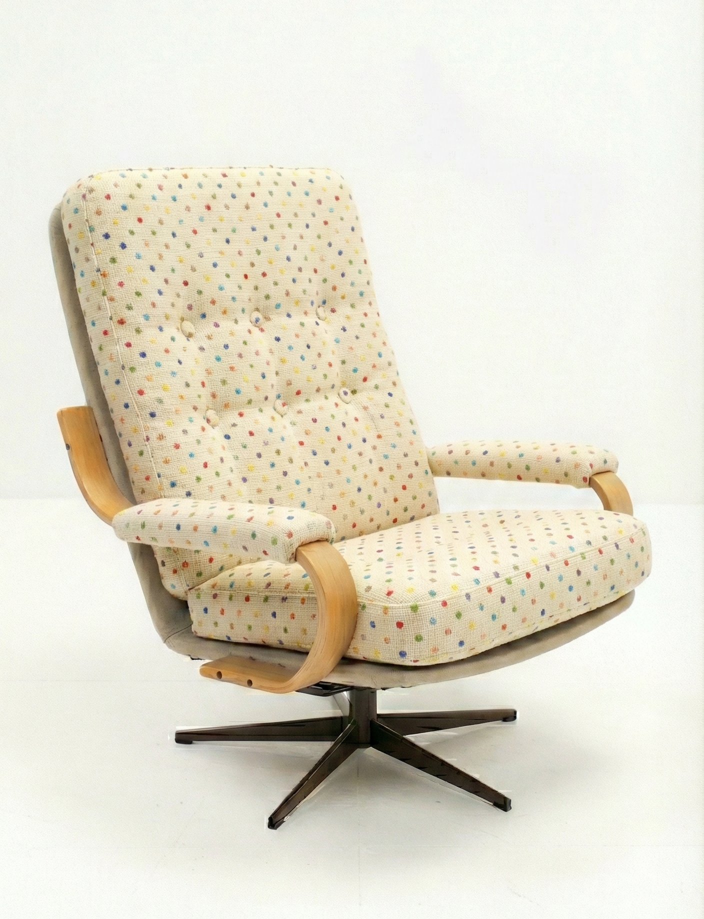 Mid Century Danish Mobler Bentwood swivel armchair Custom Order