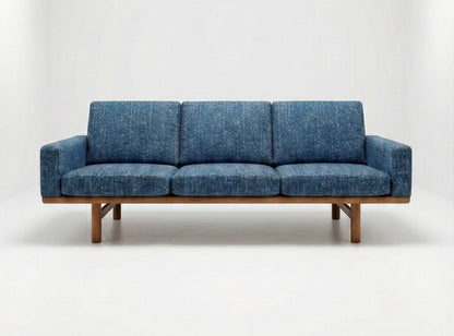 Mid Century Hans Wegner Sofa lounge seat GE 236/3 oak frame Custom Upholstery