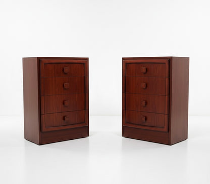Mid Century CRO Australian Bedside duo pair teak cedar tone mcm retro
