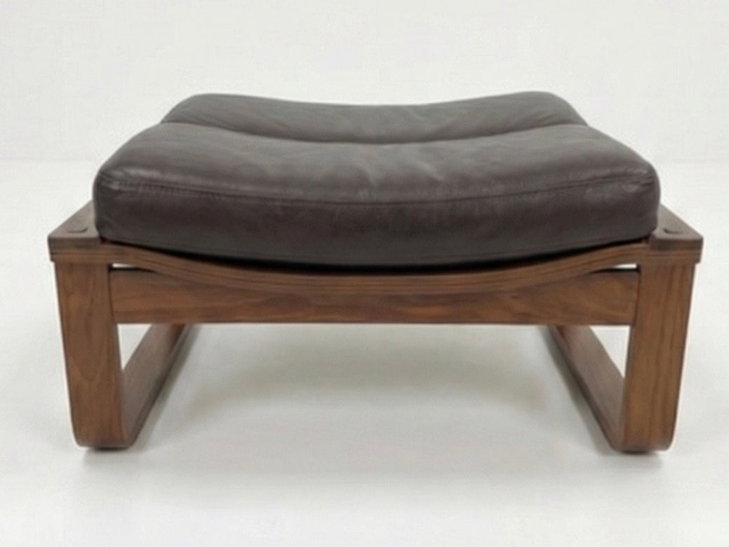 Mid Century Tessa T 4 dark brown Leather footstool