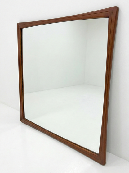 Mid Century Teak Burgess Mirror square 1970s