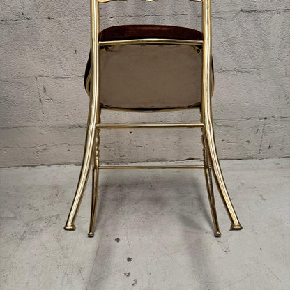 Chiavari Chairs Set Polished Brass Italy 1960s (4)