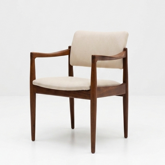 Mid Century Chiswell larger size Leather teak arm chair mcm nordic retro