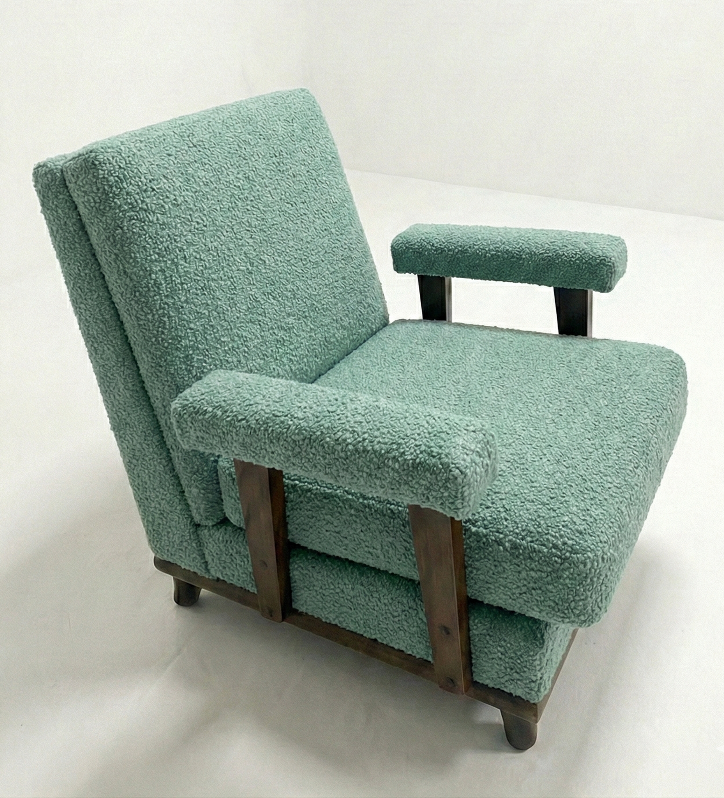 Art Deco Mid-Century Transitional 1940s Club Chair Walnut CUSTOM Upholstery 3-4 weeks lead time