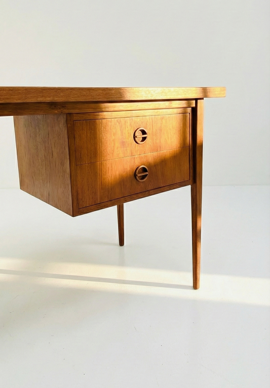 Mid Century Parker Nordic Desk cats eye Blackwood Custom Order Finish