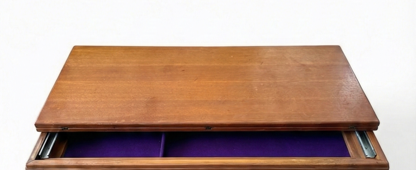 Mid Century Chiswell Coffee expanding card table teak smoke glass shelf RARE Model