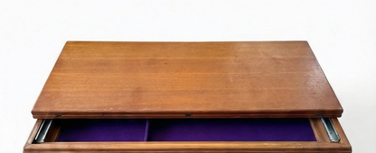 Mid Century Chiswell Coffee expanding card table teak smoke glass shelf RARE Model