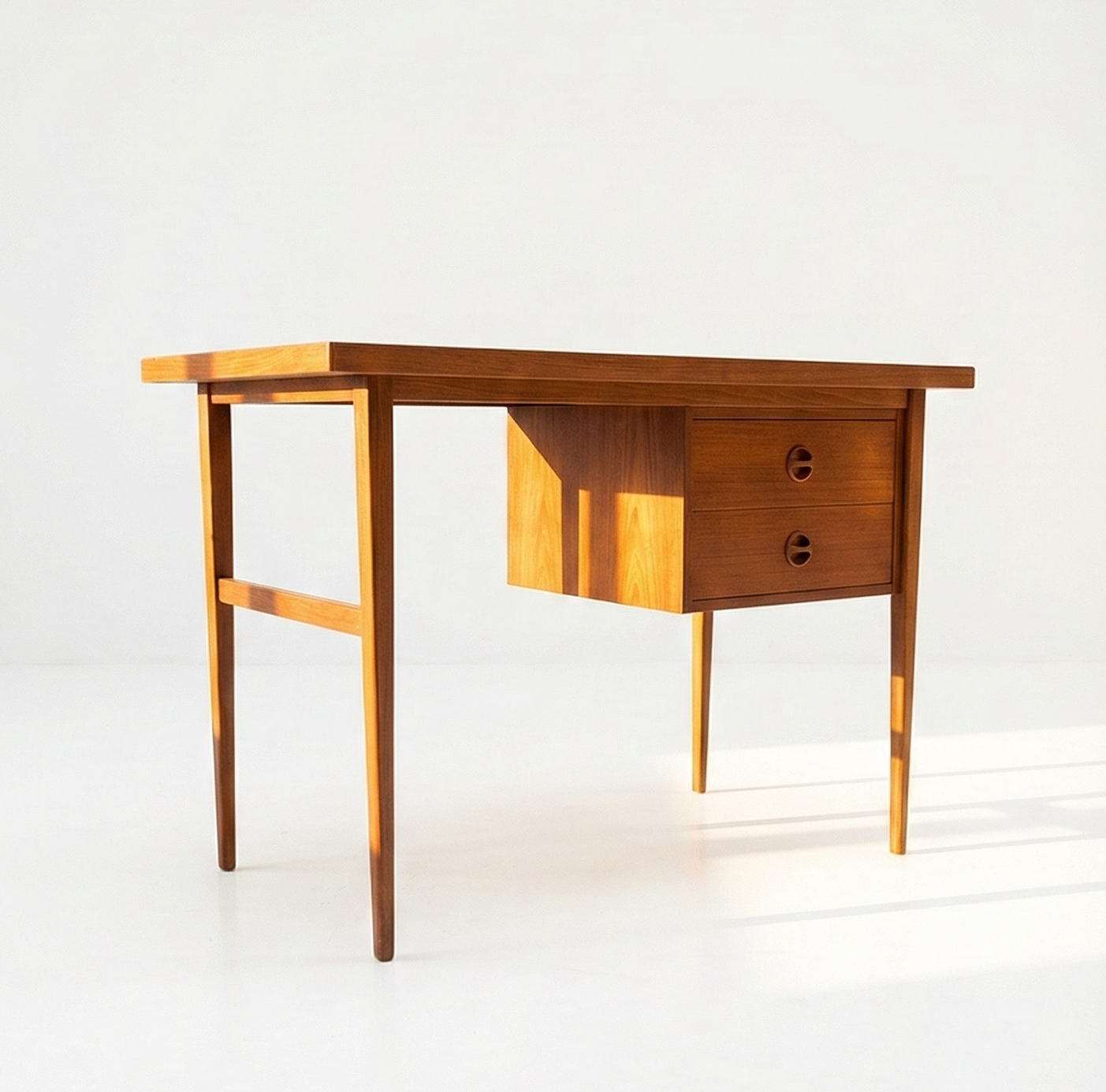 Mid Century Parker Nordic Desk cats eye Blackwood Custom Order Finish