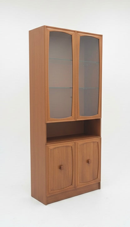 Mid Century Burgess tall cabinet teak china storage retro shelf storage