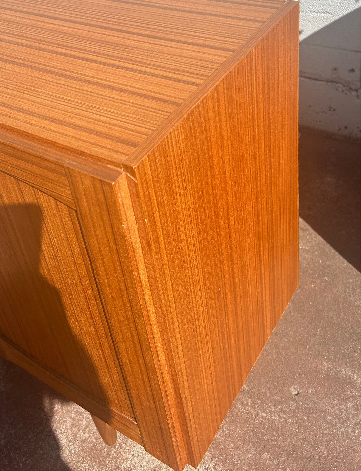 Mid Century golden teak sideboard buffet storage cabinet