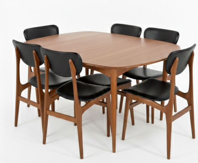 Mid Century Australian Elite Dining Chair Set of Six Custom Upholstery 3 - 4 week lead time MCM