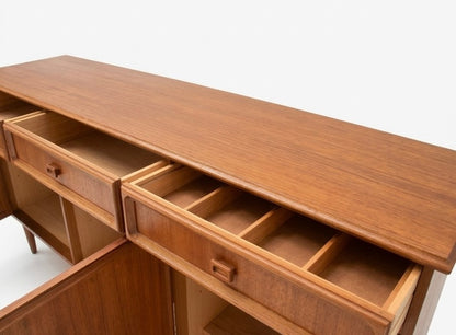 Mid Century Parker teak sideboard square handle mcm retro storage cabinet