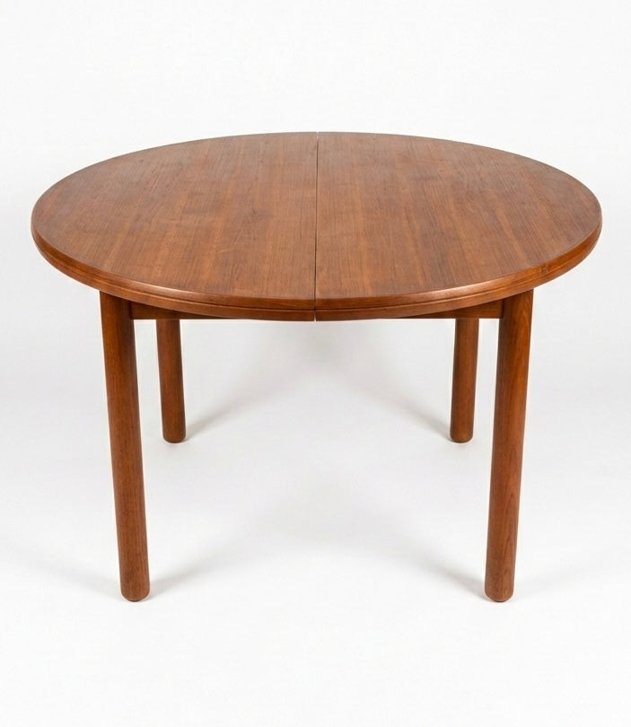 Mid Century Chiswell teak round extension table circle mcm vintage
