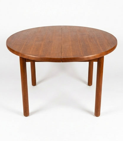 Mid Century Chiswell teak round extension table circle mcm vintage