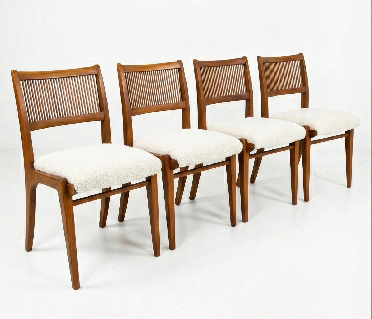 Mid Century American Drexel by John Van Koert Walnut chairs set of four CUSTOM ORDER