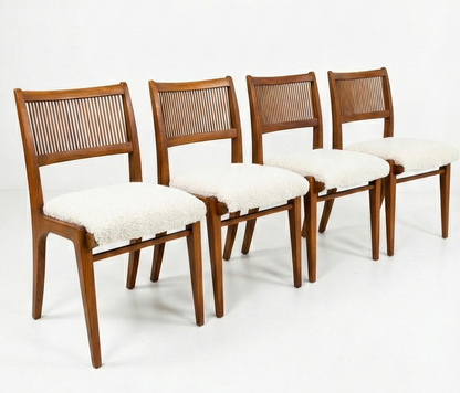 Mid Century American Drexel by John Van Koert Walnut chairs set of four CUSTOM ORDER