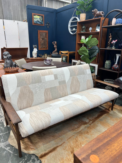 Danish Mid Century lounge with new upholstery in Sante Fe Italian fabric
