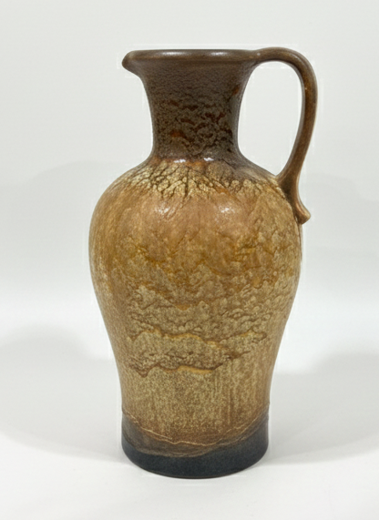 Mid Century West German Pottery decor vase crackle glazing