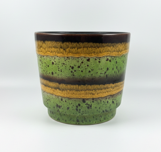 Mid Century West German pottery 805 - 16 Scheurich retro yellow green fat lava