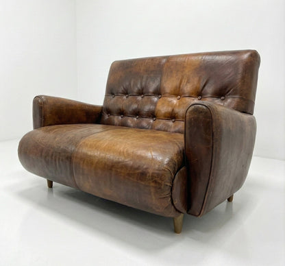 Vintage Sleepy Hollow two seater lounge sofa Custom Upholstery