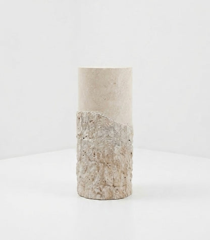 Mid Century Fossil Stone Plinth table display column
