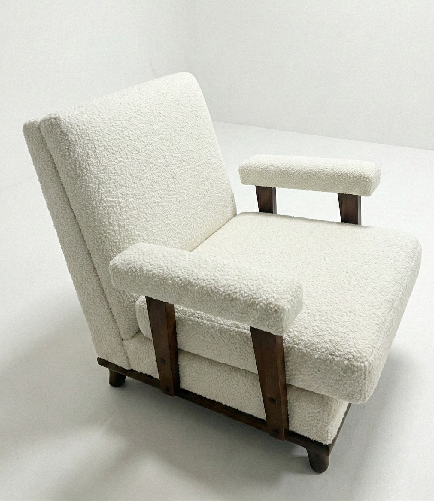 Art Deco Mid-Century Transitional 1940s Club Chair Walnut CUSTOM Upholstery 3-4 weeks lead time