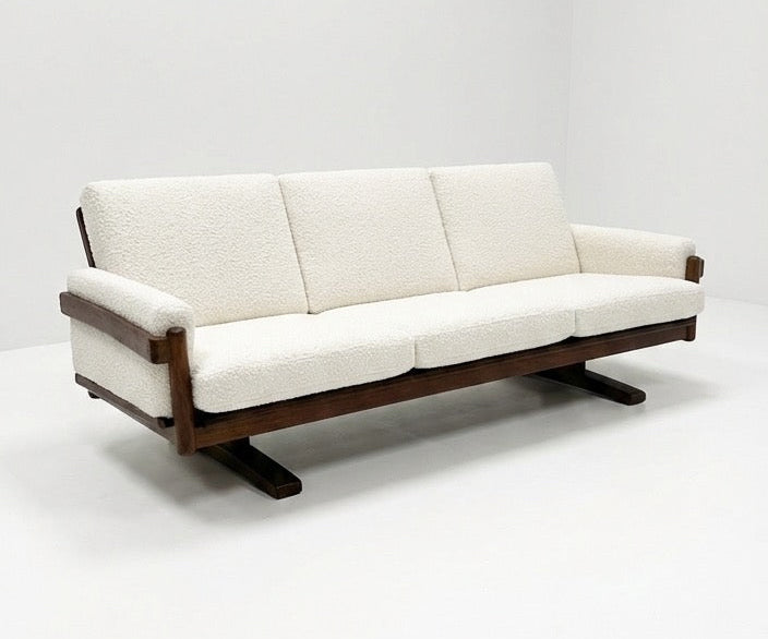 Danish Deluxe Mareka three seater teak lounge sofa - Custom Order Upholstery