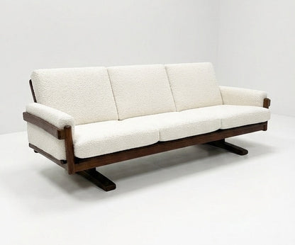 Danish Deluxe Mareka three seater teak lounge sofa - Custom Order Upholstery