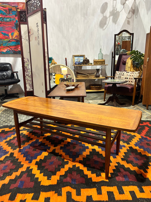 Parker lip edge coffee table golden teak
