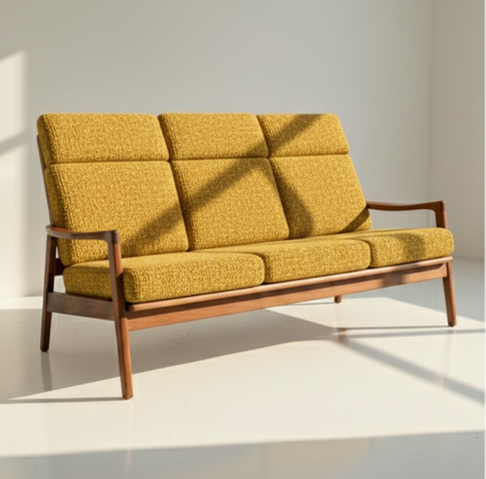 Mid Century Fler lounge teak Blackwood three seater sofa retro finish Custom Order 3-4 week