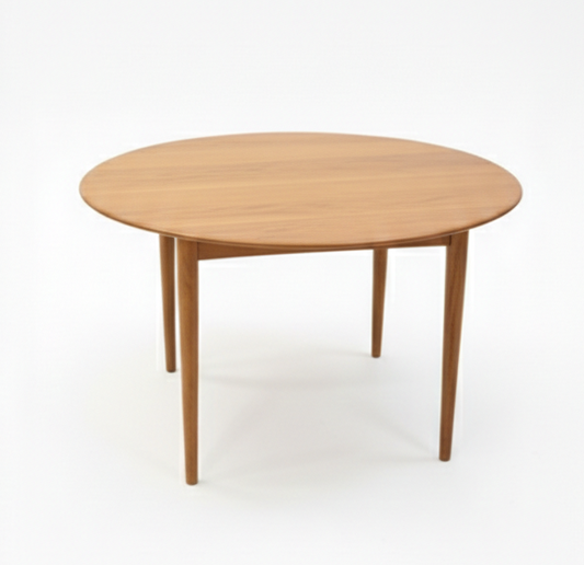 Mid Century Parker 1970s teak blackwood round nordic extension circle table Custom Finish 2-3 week lead time
