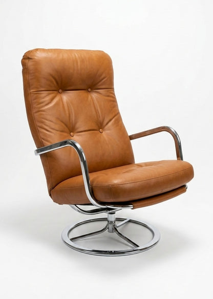 Mid Century Ikea 1970s Smedsta low swivel chair Space Age CUSTOM ORDER
