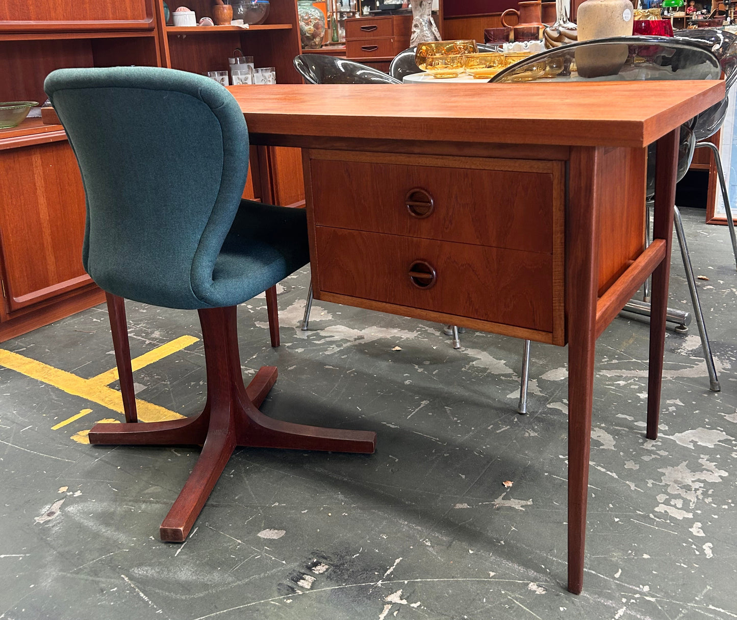 Mid Century Parker Nordic Desk cats eye Blackwood Custom Order Finish