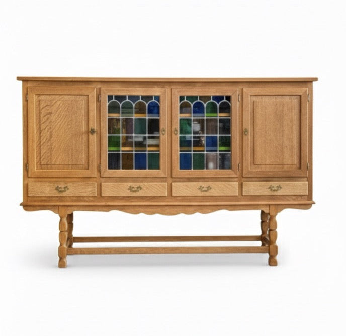 Mid Century Danish Oak High board by Henning Kjaernulf