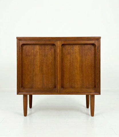 Mid Century Chiswell compact L P cabinet teak retro storage sideboard