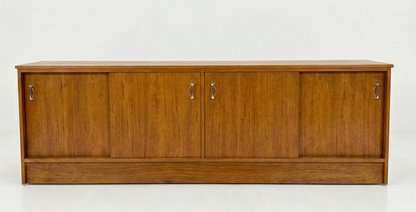 Mid Century Credenza sideboard storage cabinet retro gold teak
