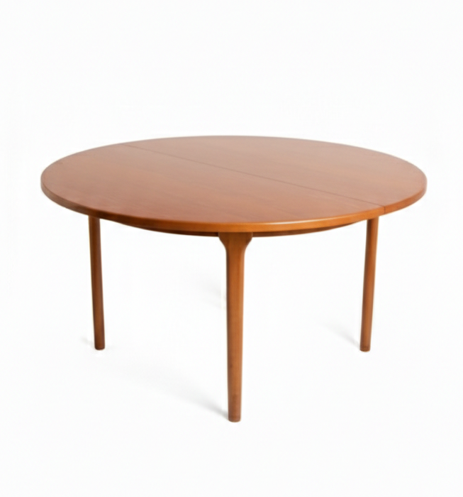 Mid Century Mcintosh Model T 21 round extension circle table teak retro dining mcm