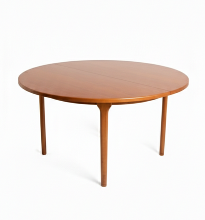 Mid Century Mcintosh Model T 21 round extension circle table teak retro dining mcm