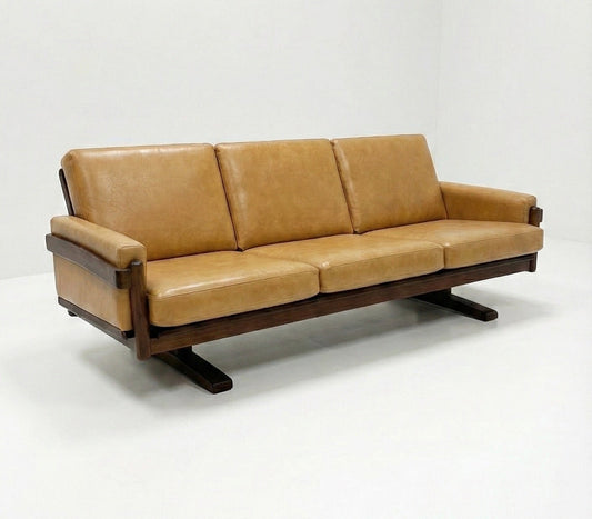Danish Deluxe Mareka three seater teak lounge sofa - Custom Order Upholstery