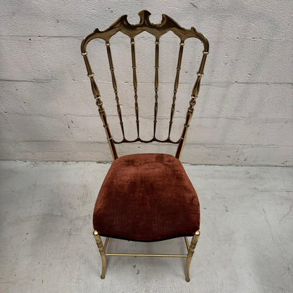 Chiavari Chairs Set Polished Brass Italy 1960s (4)