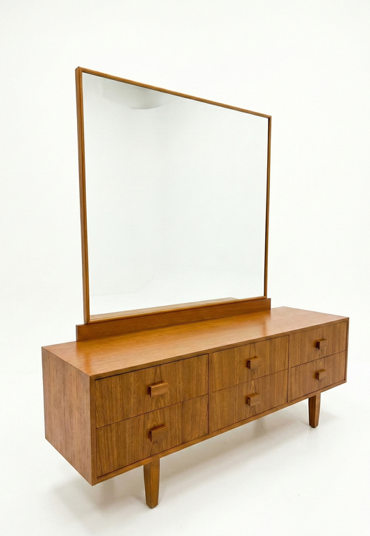 Mid Century low boy dresser teak retro vintage storage