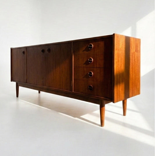 Mid Century Parker Nordic Cats Eye 60s No 102 Sideboard Blackwood teak storage retro (1 week lead time)