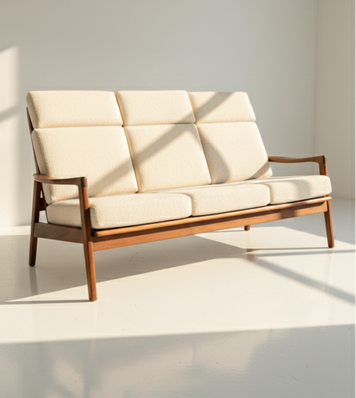 Mid Century Fler lounge teak Blackwood three seater sofa retro finish Custom Order 3-4 week