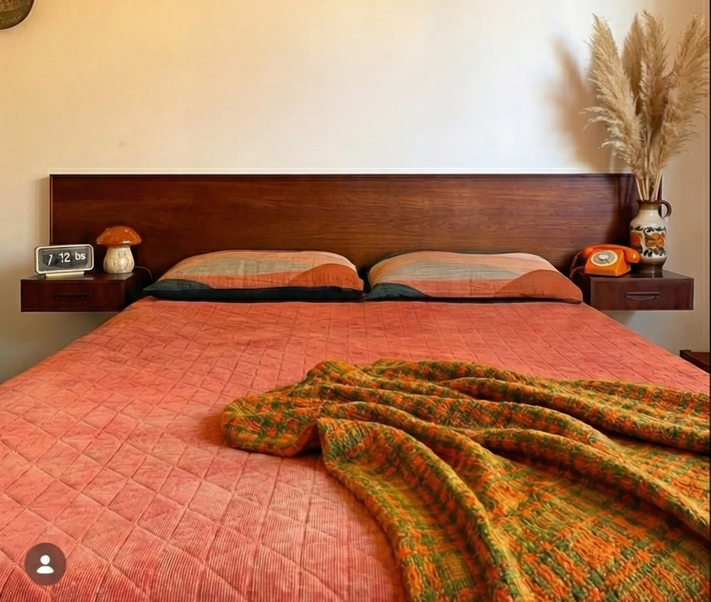 Mid Century Berryman headboard and bedsides Queen teak Australian made 1960s