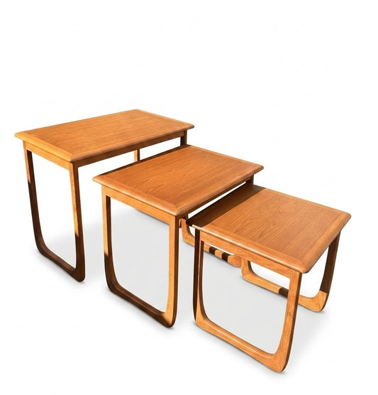Burgess Golden Teak Nesting Tables — 1970s