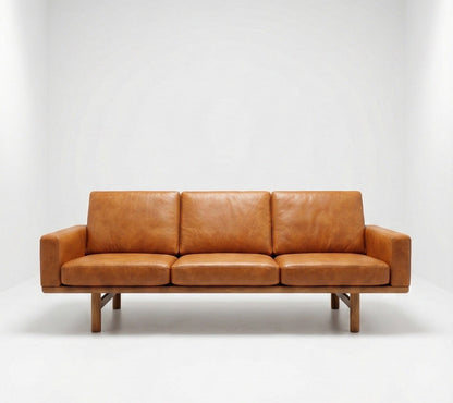 Mid Century Hans Wegner Sofa lounge seat GE 236/3 oak frame Custom Upholstery