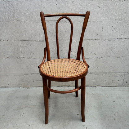 Mid Century Bentwood rattan and timber chair