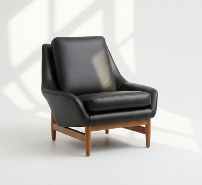 Mid Century Danish Deluxe teak frame Trina 1960s armchair seat Custom order chair 3-4 weeks lead time